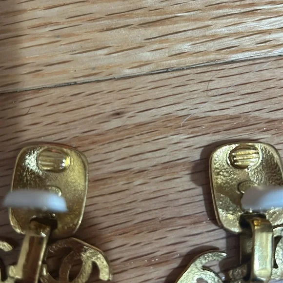 Chanel large vintage CC earrings